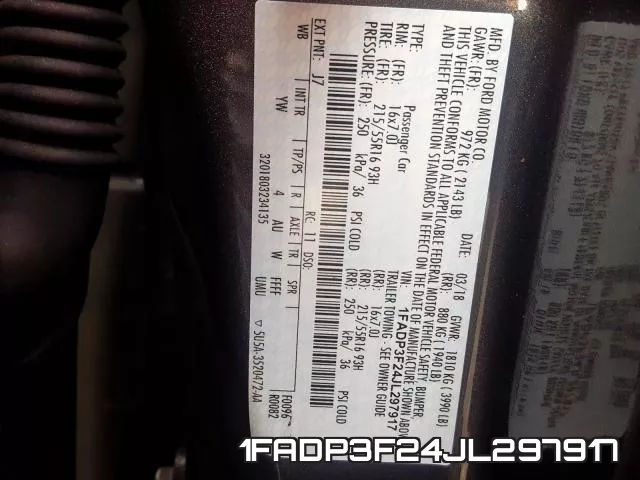 1FADP3F24JL297917 фото 2