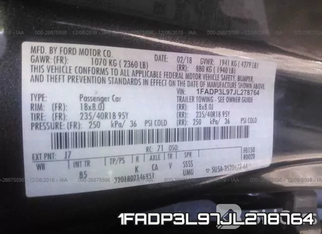 1FADP3L97JL278764 фото 7