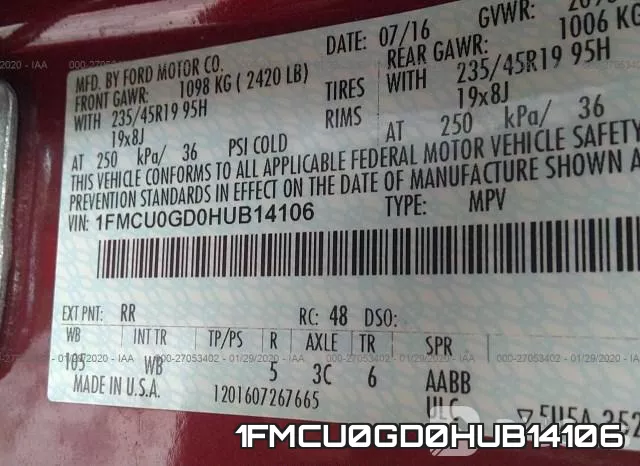 1FMCU0GD0HUB14106 фото 8