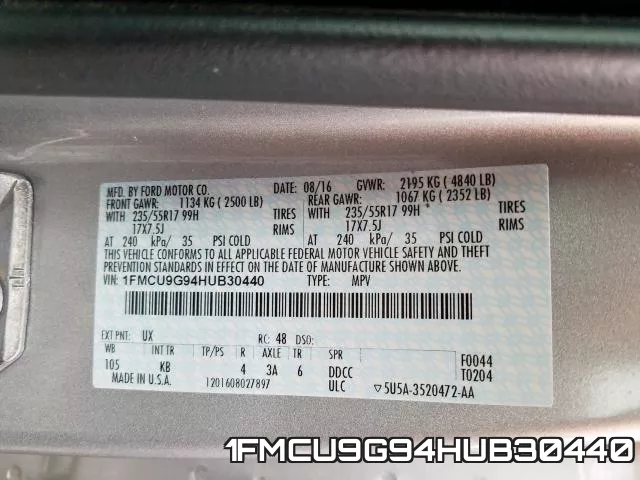 1FMCU9G94HUB30440 фото 2