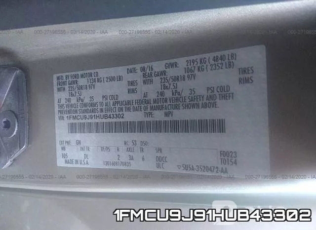 1FMCU9J91HUB43302 фото 7