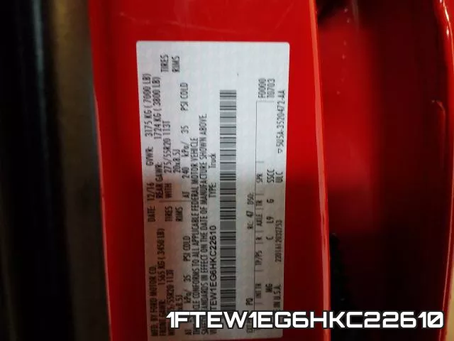 1FTEW1EG6HKC22610 фото 2