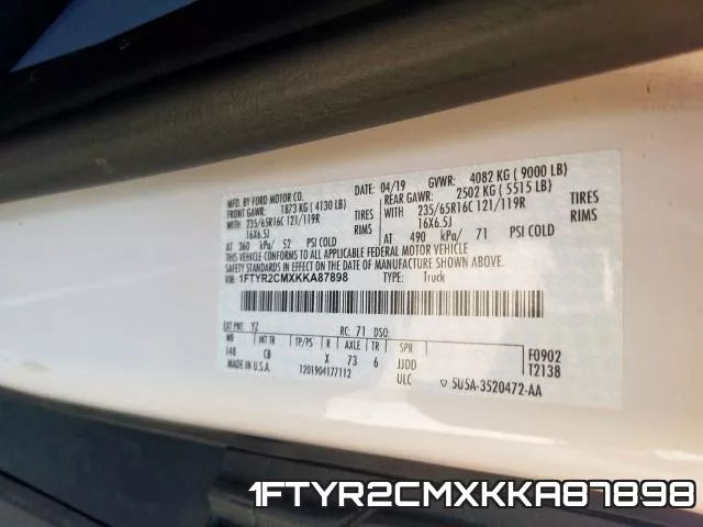 1FTYR2CMXKKA87898 фото 2