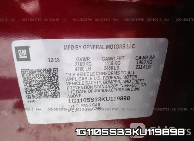 1G1105S33KU119898 фото 6