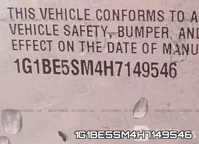 1G1BE5SM4H7149546 фото 9
