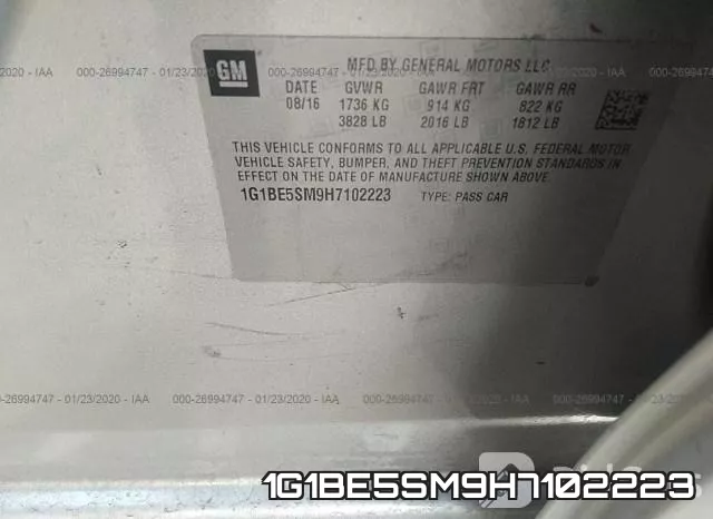 1G1BE5SM9H7102223 фото 5