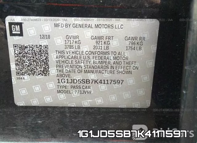 1G1JD5SB7K4117597 фото 6