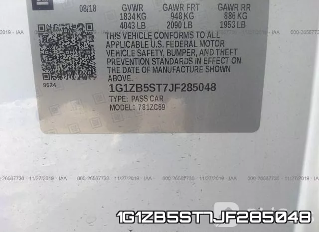 1G1ZB5ST7JF285048 фото 6