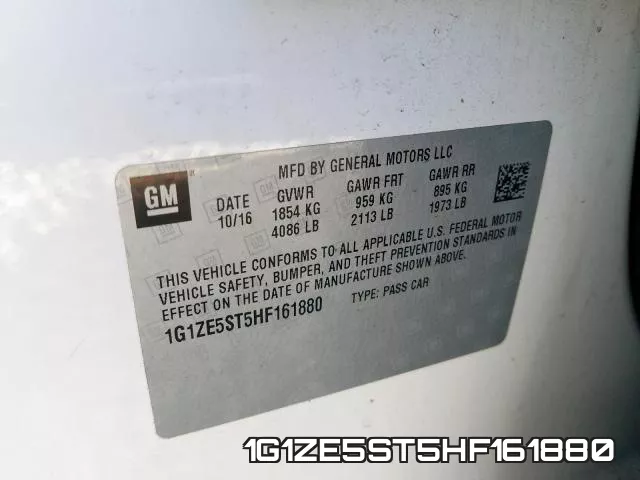 1G1ZE5ST5HF161880 фото 2