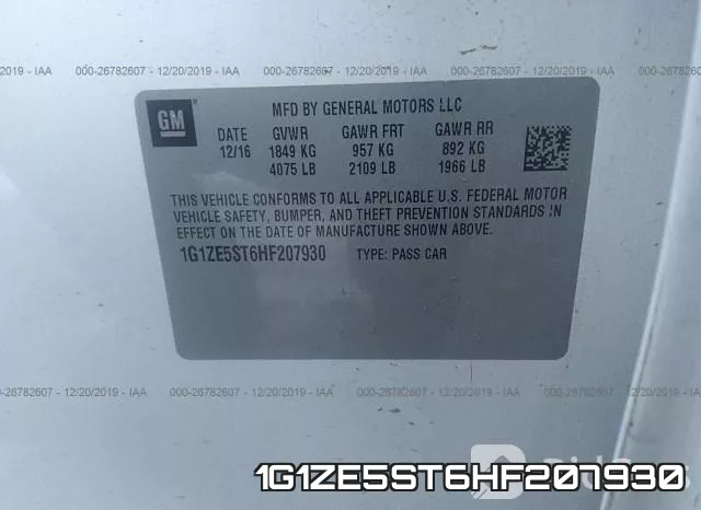1G1ZE5ST6HF207930 фото 7