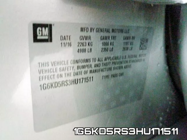 1G6KD5RS3HU171511 фото 2