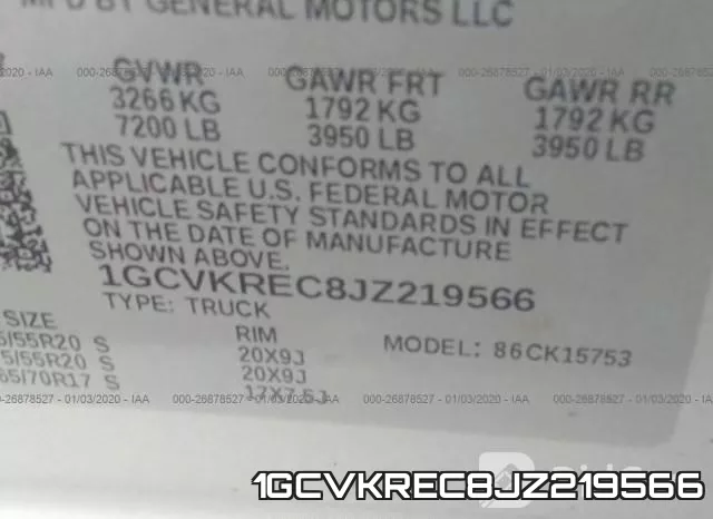 1GCVKREC8JZ219566 фото 7