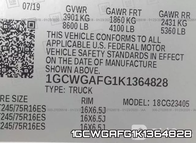 1GCWGAFG1K1364828 фото 8