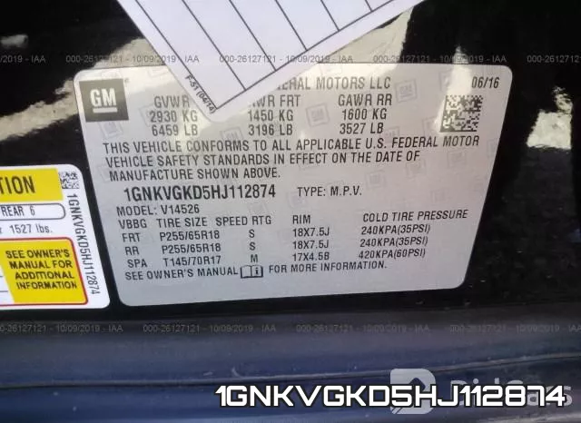 1GNKVGKD5HJ112874 фото 8