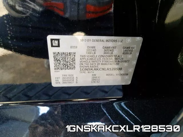 1GNSKAKCXLR128530 фото 2