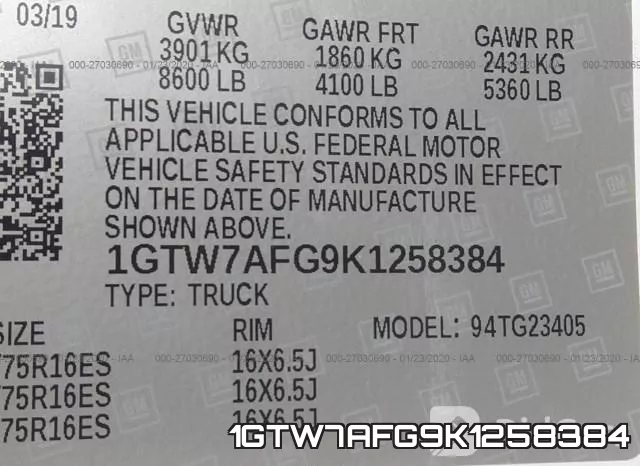 1GTW7AFG9K1258384 фото 9