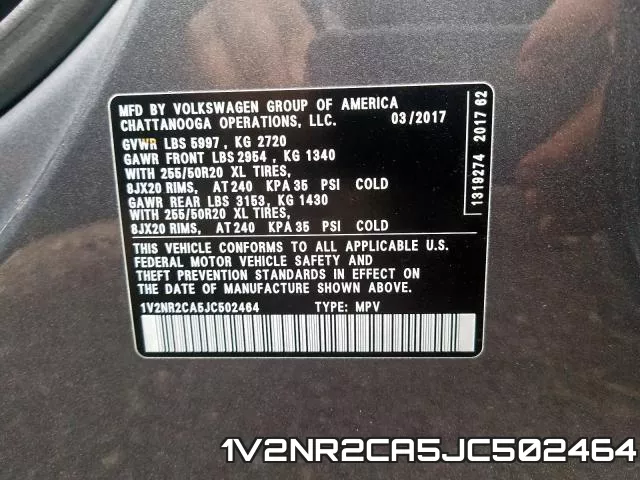 1V2NR2CA5JC502464 фото 2