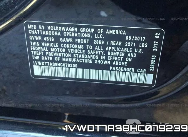 1VWDT7A38HC079239 фото 9