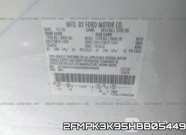 2FMPK3K95HBB05449 фото 8