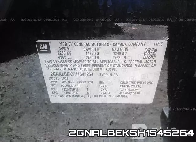 2GNALBEK5H1545264 фото 7