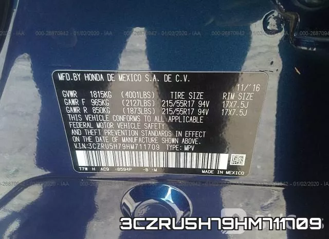 3CZRU5H79HM711709 фото 8