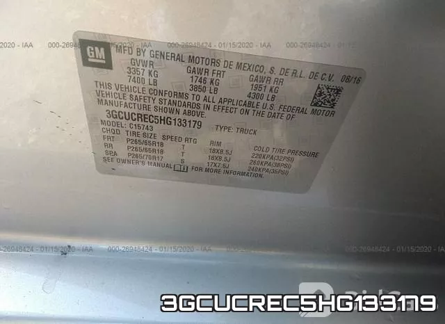 3GCUCREC5HG133179 фото 8