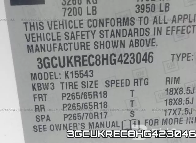 3GCUKREC8HG423046 фото 8