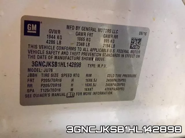 3GNCJKSB1HL142898 фото 2
