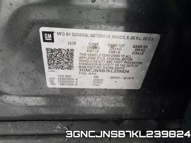 3GNCJNSB7KL239824 фото 2