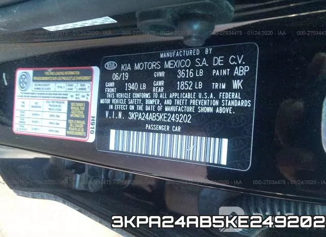 3KPA24AB5KE249202 фото 8