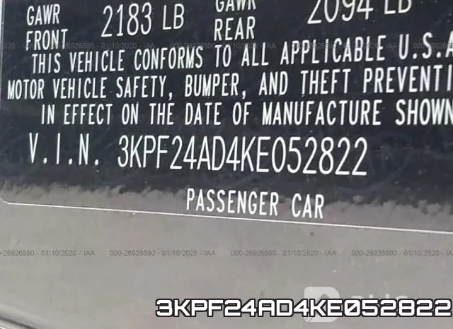 3KPF24AD4KE052822 фото 8