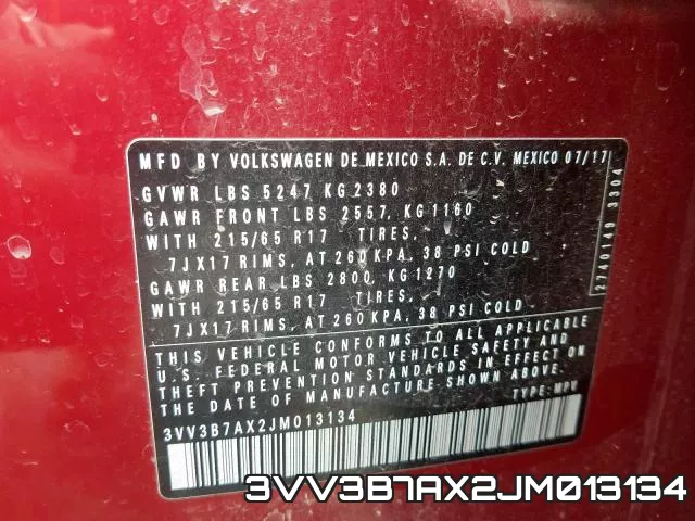3VV3B7AX2JM013134 фото 2