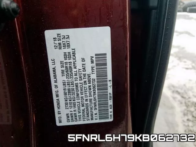 5FNRL6H79KB062732 фото 2