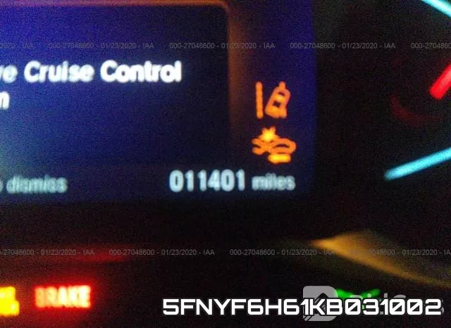 5FNYF6H61KB031002 фото 7