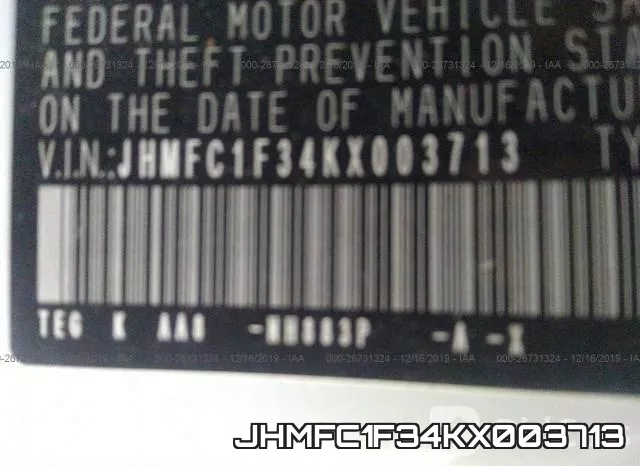 JHMFC1F34KX003713 фото 8