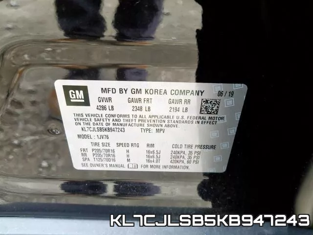 KL7CJLSB5KB947243 фото 2
