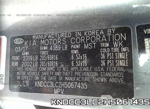 KNDCC3LC2H5067435 фото 7