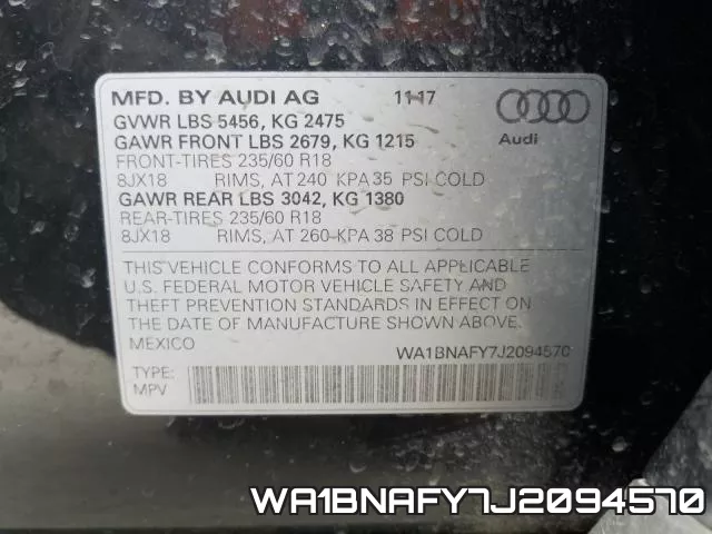 WA1BNAFY7J2094570 фото 2