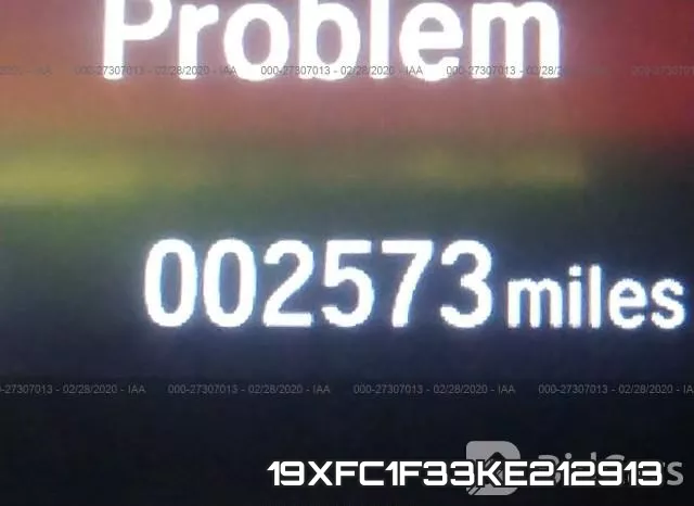 19XFC1F33KE212913 фото 6