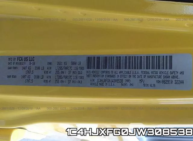 1C4HJXFG0JW308538 фото 10