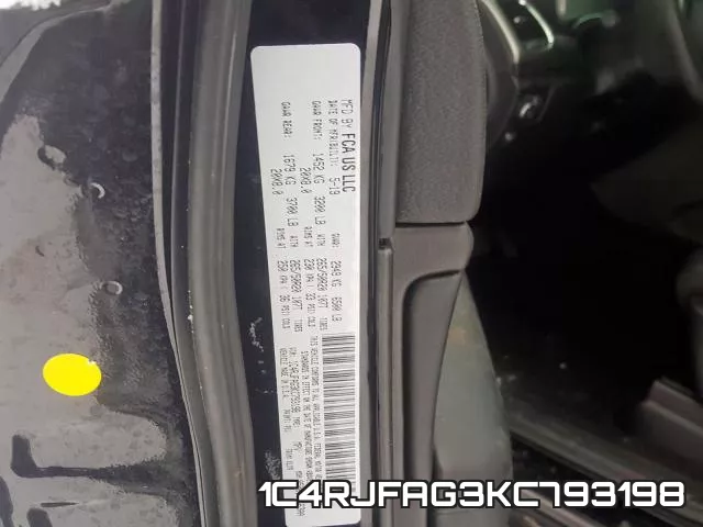 1C4RJFAG3KC793198 фото 2