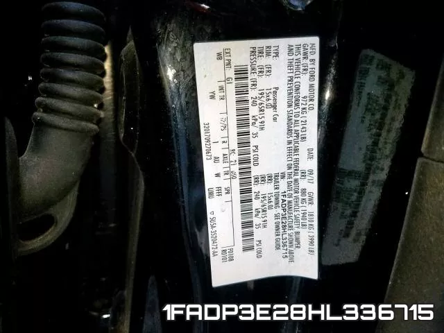 1FADP3E28HL336715 фото 2