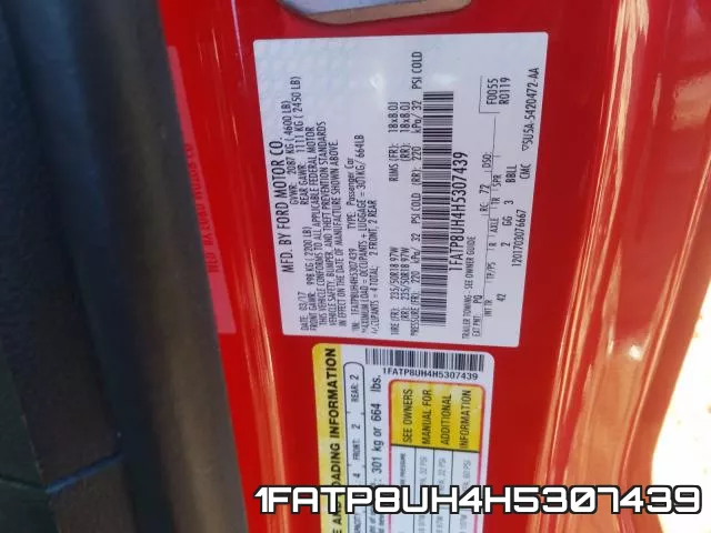 1FATP8UH4H5307439 фото 2