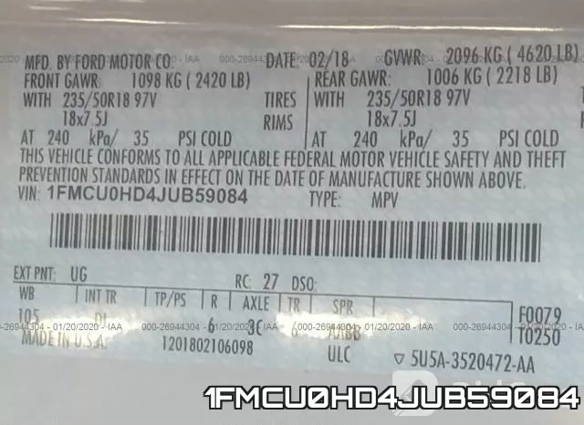 1FMCU0HD4JUB59084 фото 6
