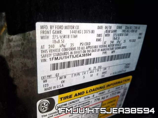 1FMJU1HT5JEA38594 фото 2