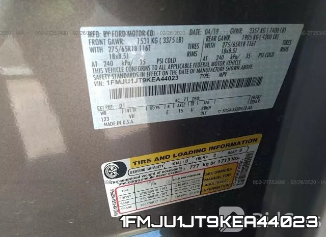 1FMJU1JT9KEA44023 фото 8