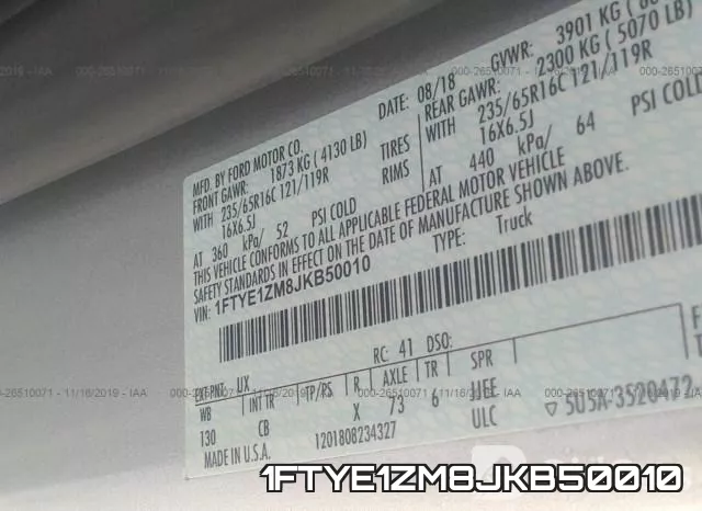 1FTYE1ZM8JKB50010 фото 9