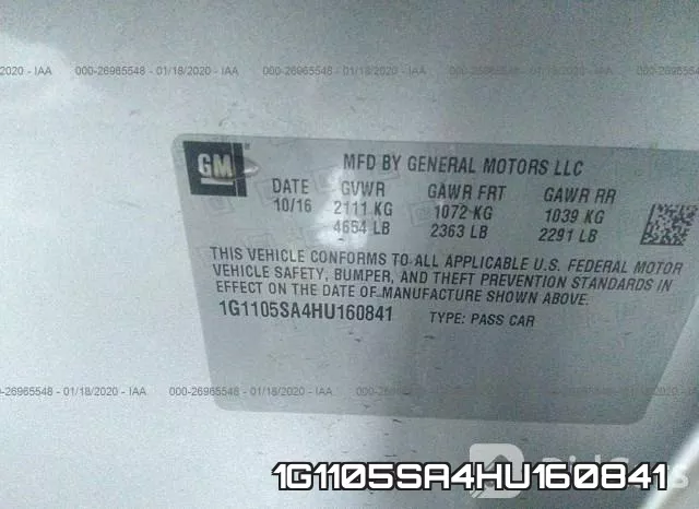 1G1105SA4HU160841 фото 7