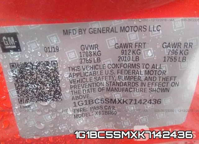 1G1BC5SMXK7142436 фото 6