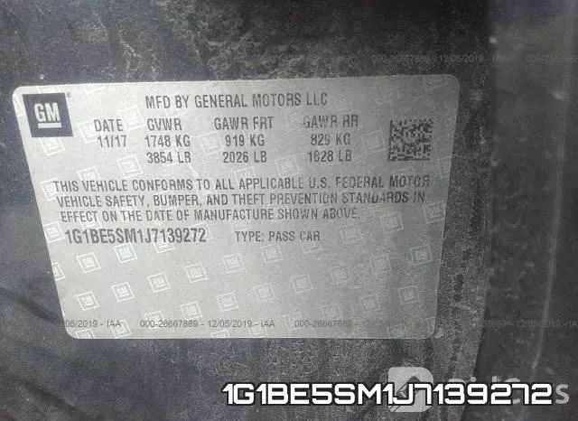 1G1BE5SM1J7139272 фото 7